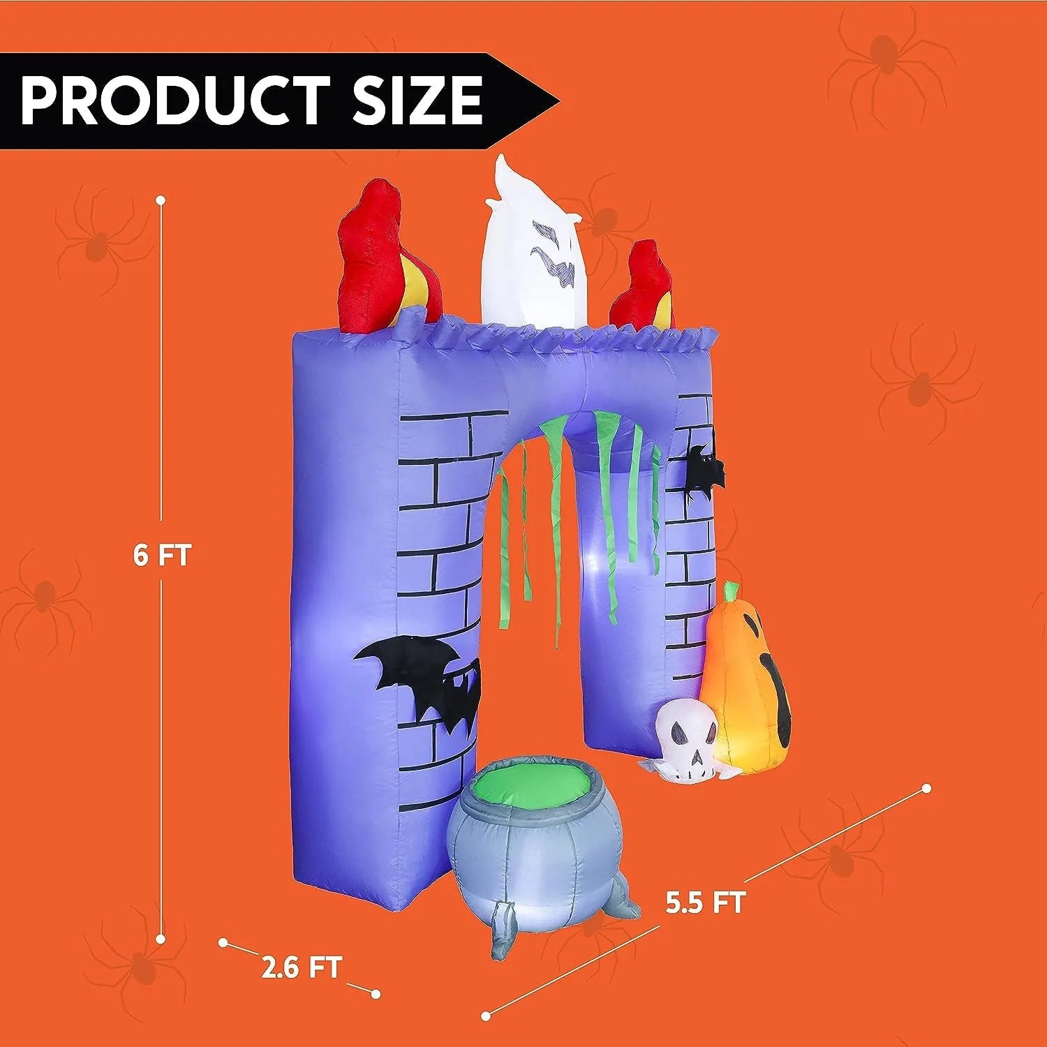 6ft Haunted Castle Trunk-or-Treat Halloween Inflatable