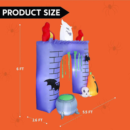 6ft Haunted Castle Trunk-or-Treat Halloween Inflatable