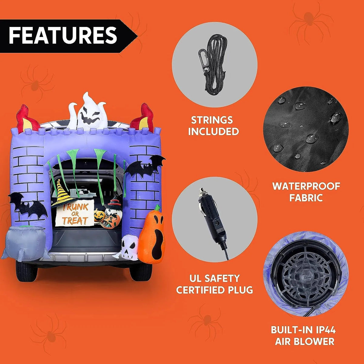 6ft Haunted Castle Trunk-or-Treat Halloween Inflatable
