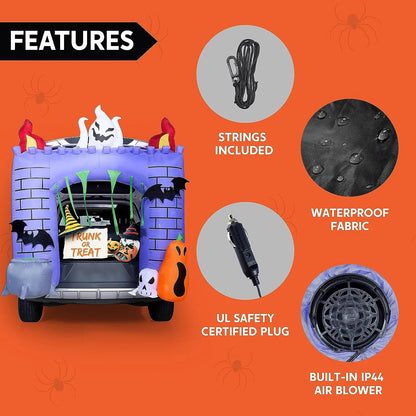 6ft Haunted Castle Trunk-or-Treat Halloween Inflatable