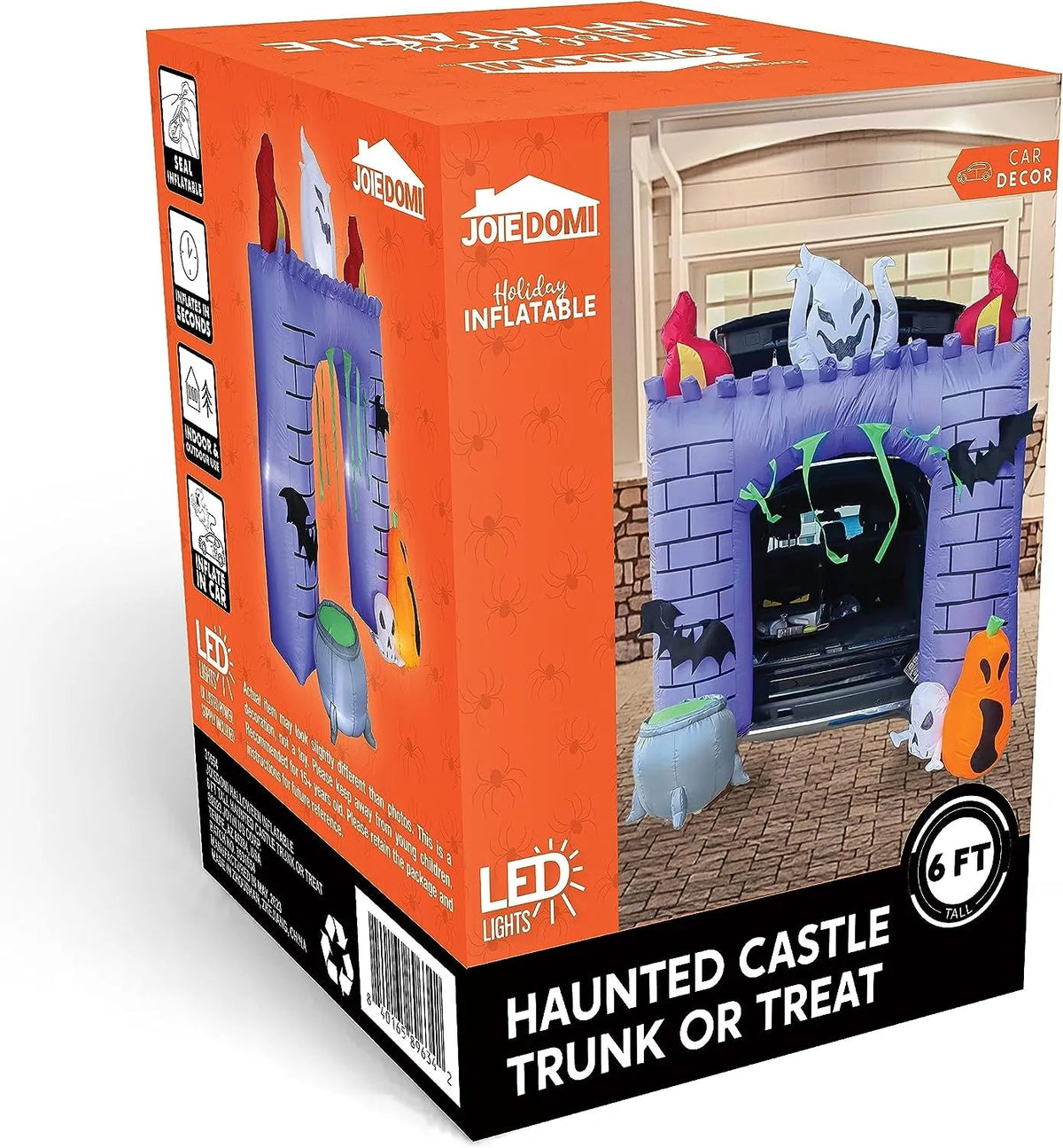6ft Haunted Castle Trunk-or-Treat Halloween Inflatable
