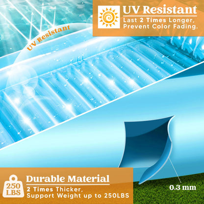 70in x 46in Large Blue Sun Tan Tub Pool Float