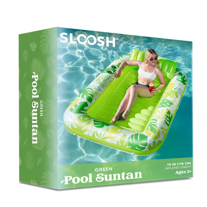 70in x 46in Large Green Sun Tan Tub Pool Float