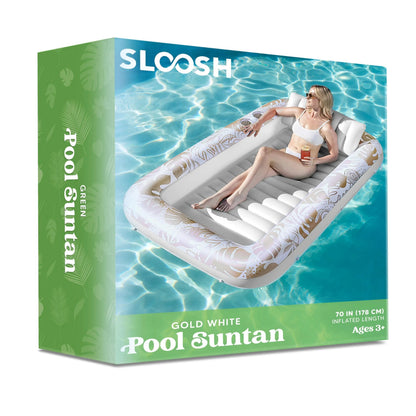 70in x 46in Large Oatmeal White Sun Tan Tub Pool Float