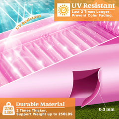 70in x 46in Large Pink Sun Tan Tub Pool Float