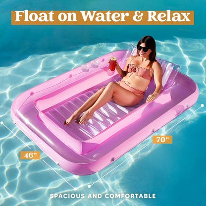 70in x 46in Large Purple Sun Tan Tub Pool Float