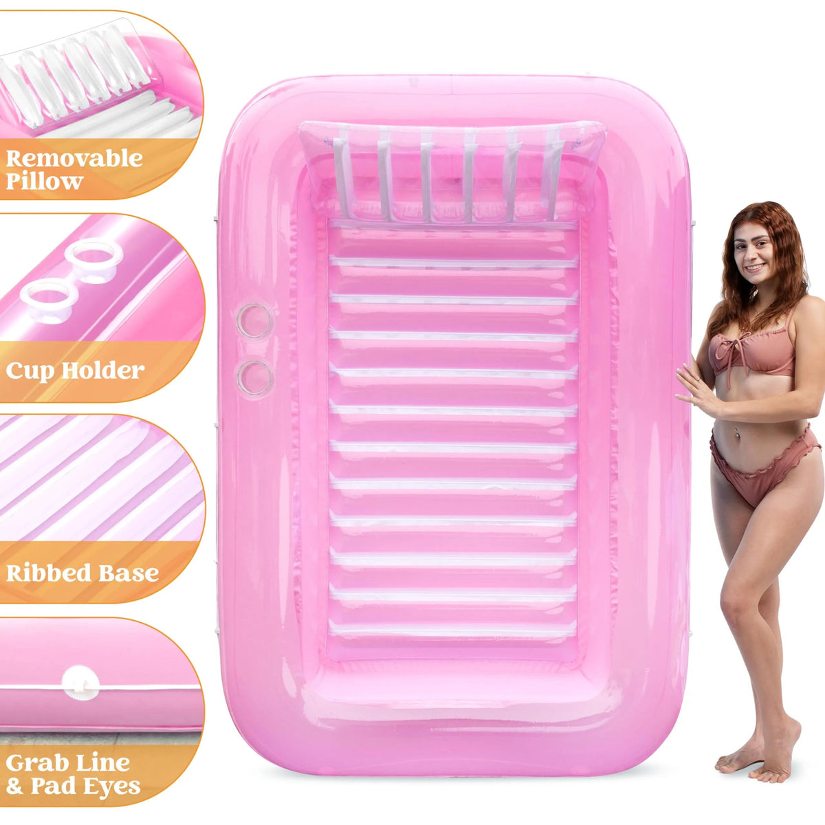 70in x 46in Large Purple Sun Tan Tub Pool Float