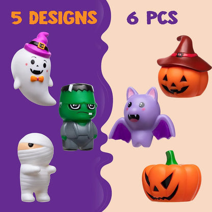 Halloween Light-Up Bath Toys, 6 Pack