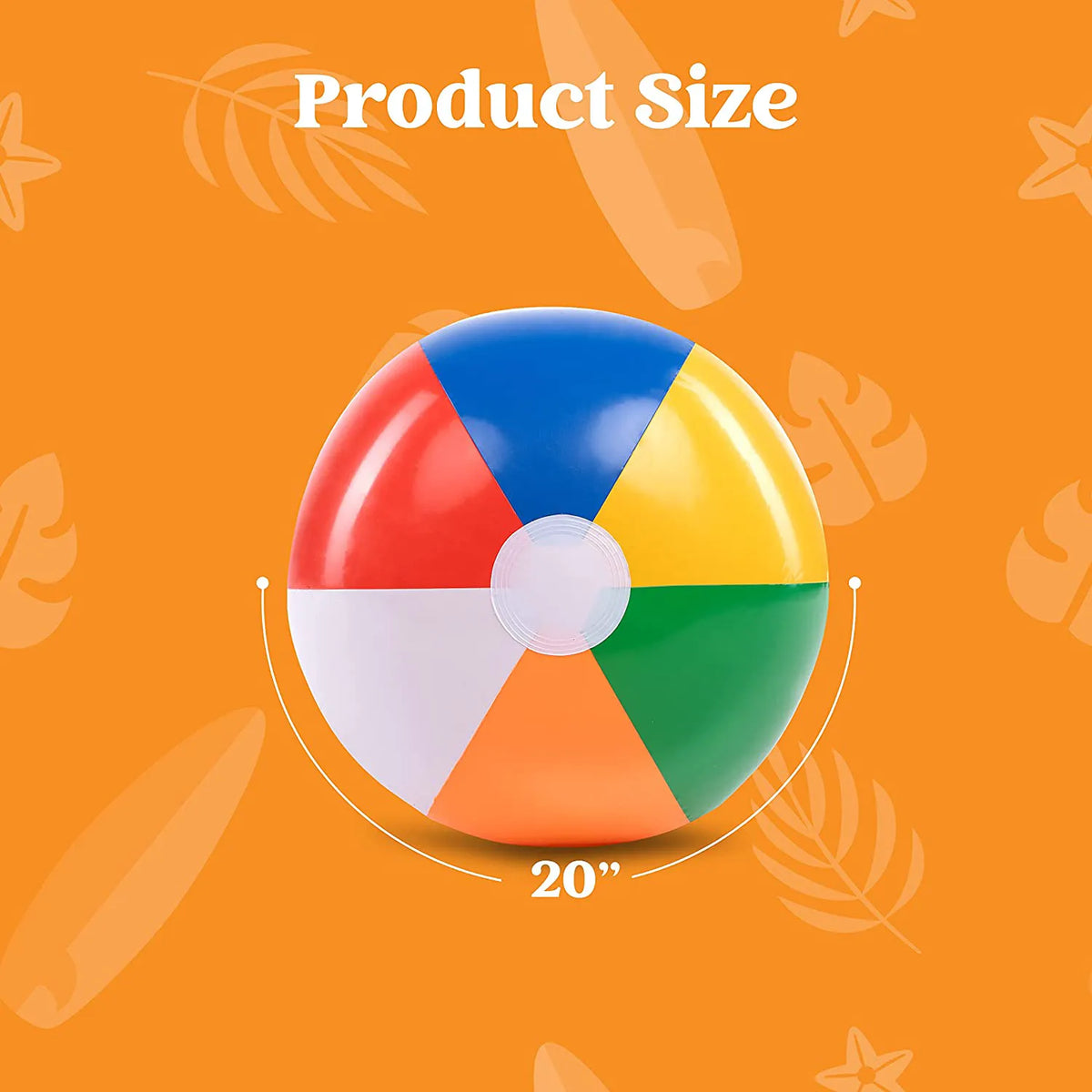 4 Pack 20-Inch Inflatable Beach Balls