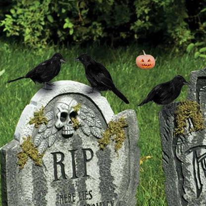Halloween Crow Decoration Set (6 Pack)