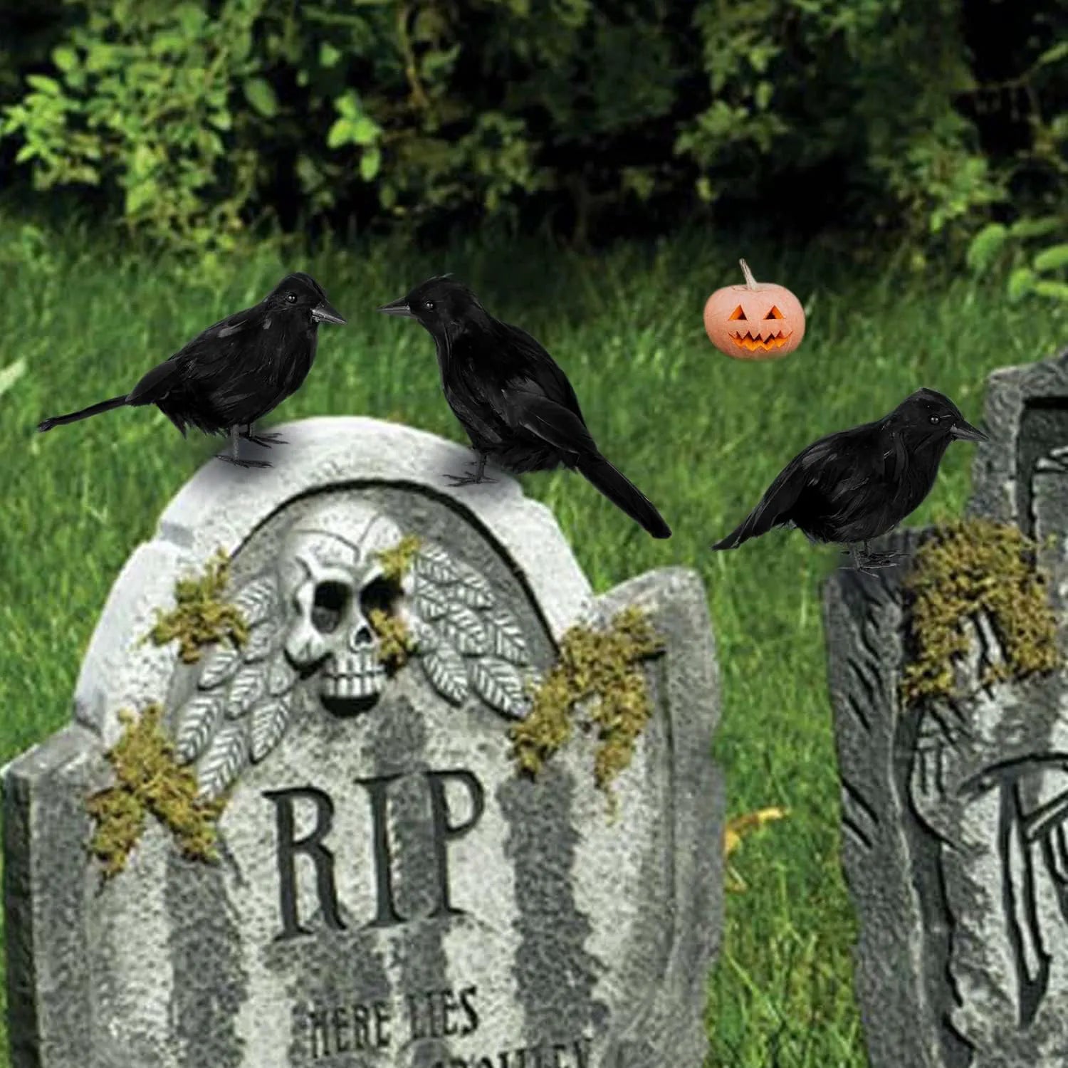 Halloween Crow Decoration Set (6 Pack)
