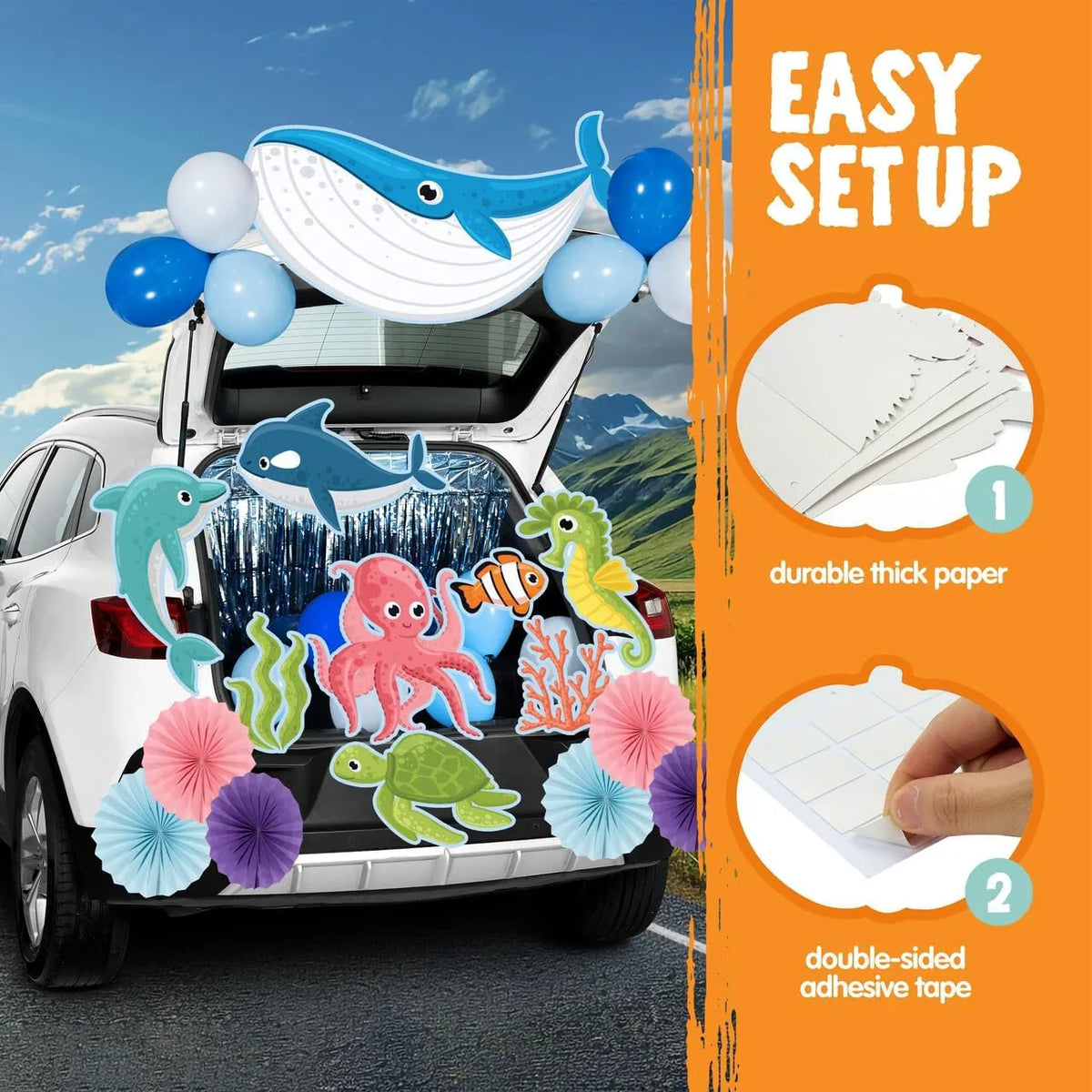 Ocean Animals Trunk or Treat Car Decorations Kit