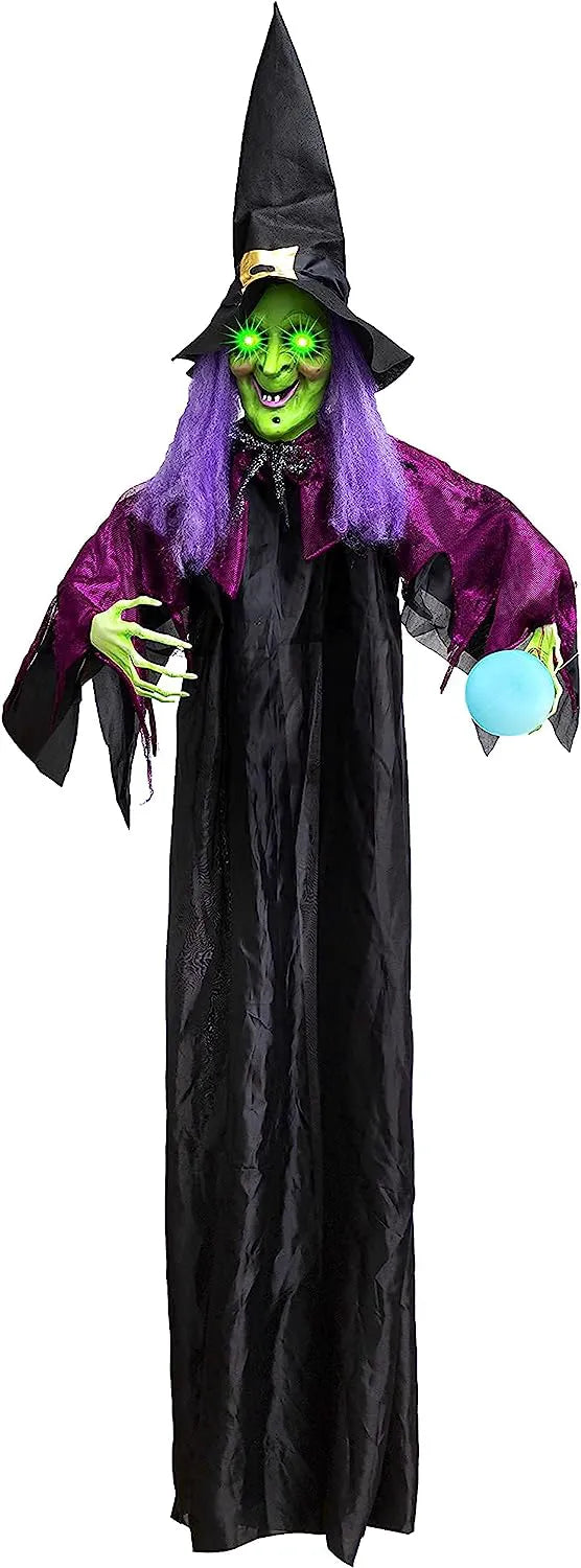78-Inch Halloween Hanging Witch with Magic Ball
