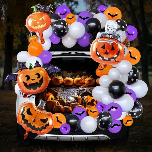 Halloween Trunk-or-Treat Car Decoration Kit with Pumpkins