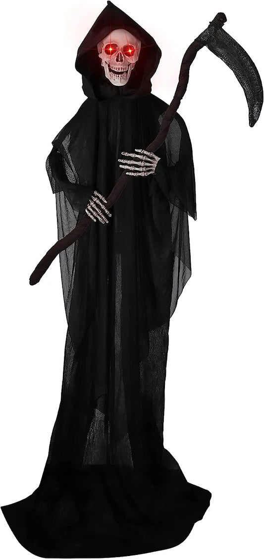 64.5in Animated Standing Grim Reaper for Halloween