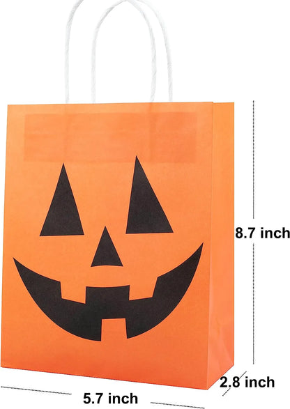 Halloween Colorful Bags with Handles, 24 Pack