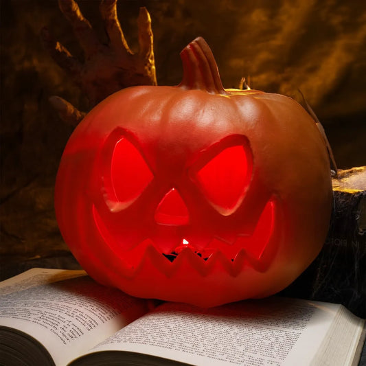 Glowing Plastic Pumpkins for Halloween Decor