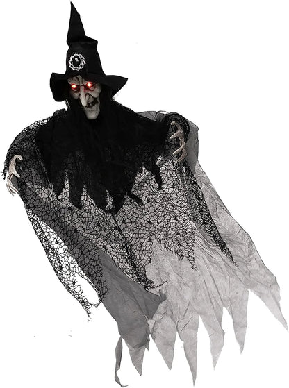 51-Inch Light-Up Hanging Witch Decorations (2 Pack)