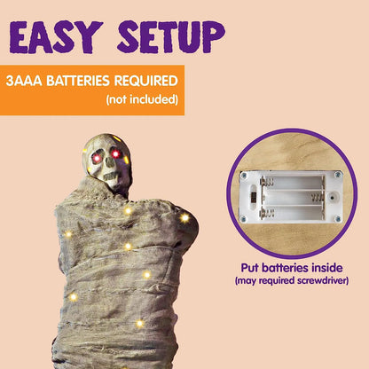 65-Inch Halloween Animated Hanging Cocoon Decoration