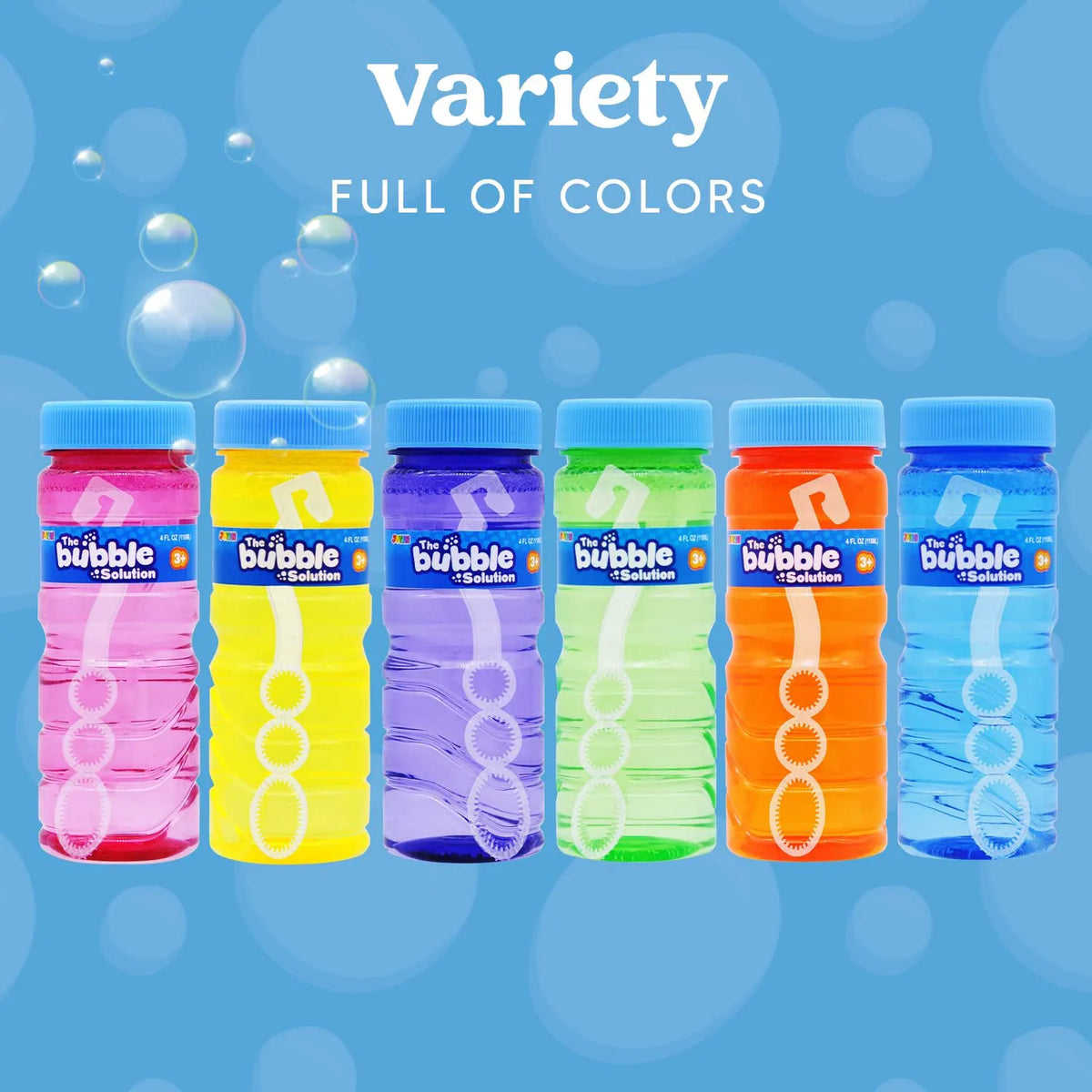 4 oz Bubble Bottles with Wand, 24 Pack