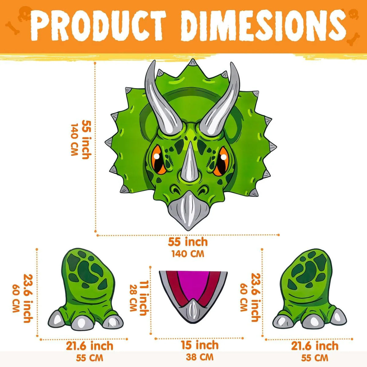 Halloween Dinosaur Trunk-or-Treat Car Decoration Kit