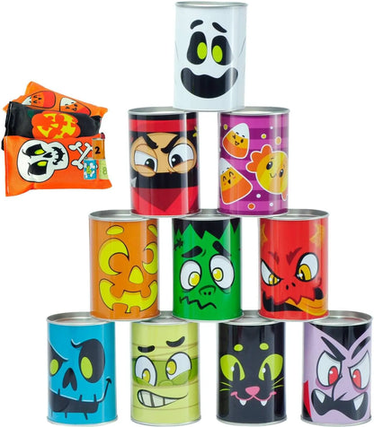 Bean Bag Toss Game with Tin Cans, 13 Pieces