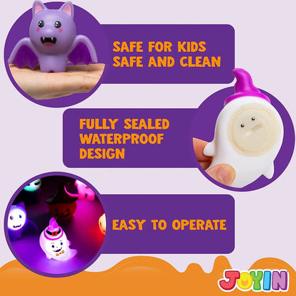 Halloween Light-Up Bath Toys, 6 Pack
