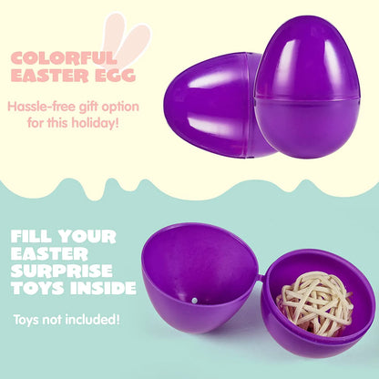600Pcs 2.3in Bright Colorful Plastic Easter Egg Shells for Easter Egg Hunt