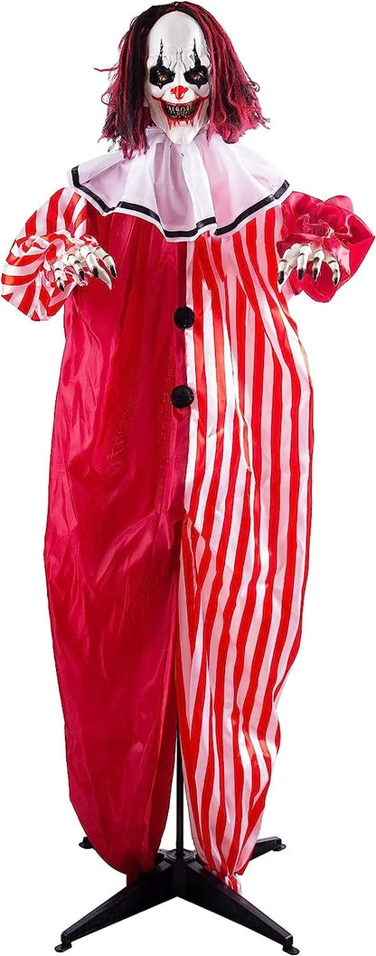 68-Inch Halloween Scary Clown Standing Decoration
