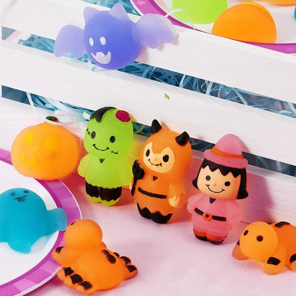 24 Glow-in-the-Dark Halloween Mochi Squishy Toys