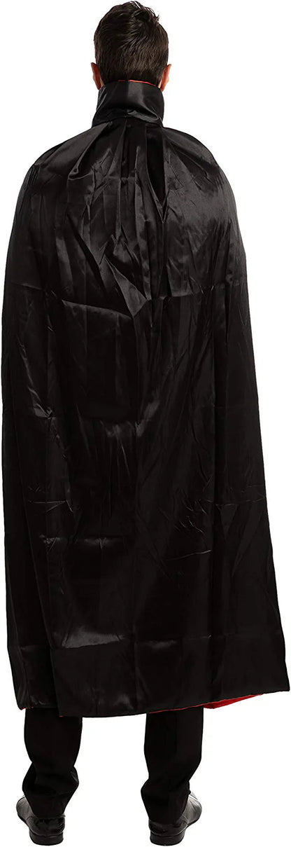 Adult Unisex Vampire Costume Set with Cape and Tattoo Scar