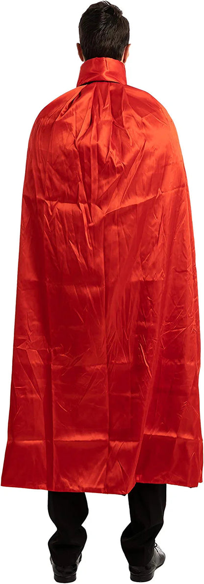 Adult Unisex Vampire Costume Set with Cape and Tattoo Scar