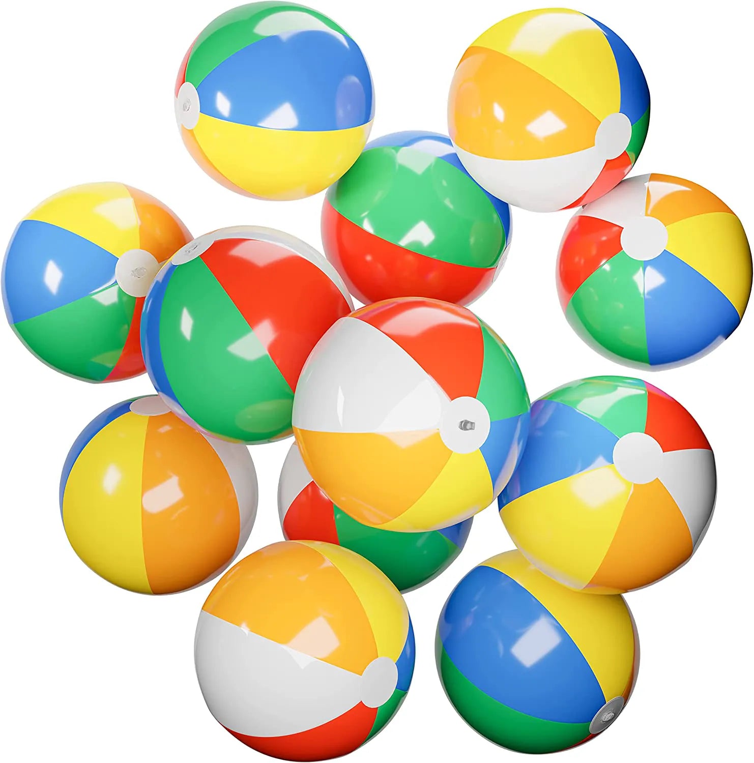 12 Pack Inflatable Beach Balls 16 Inch