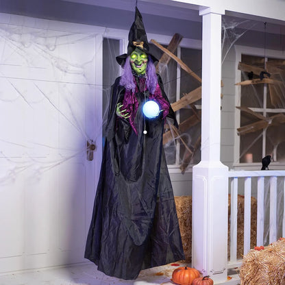 78-Inch Halloween Hanging Witch with Magic Ball