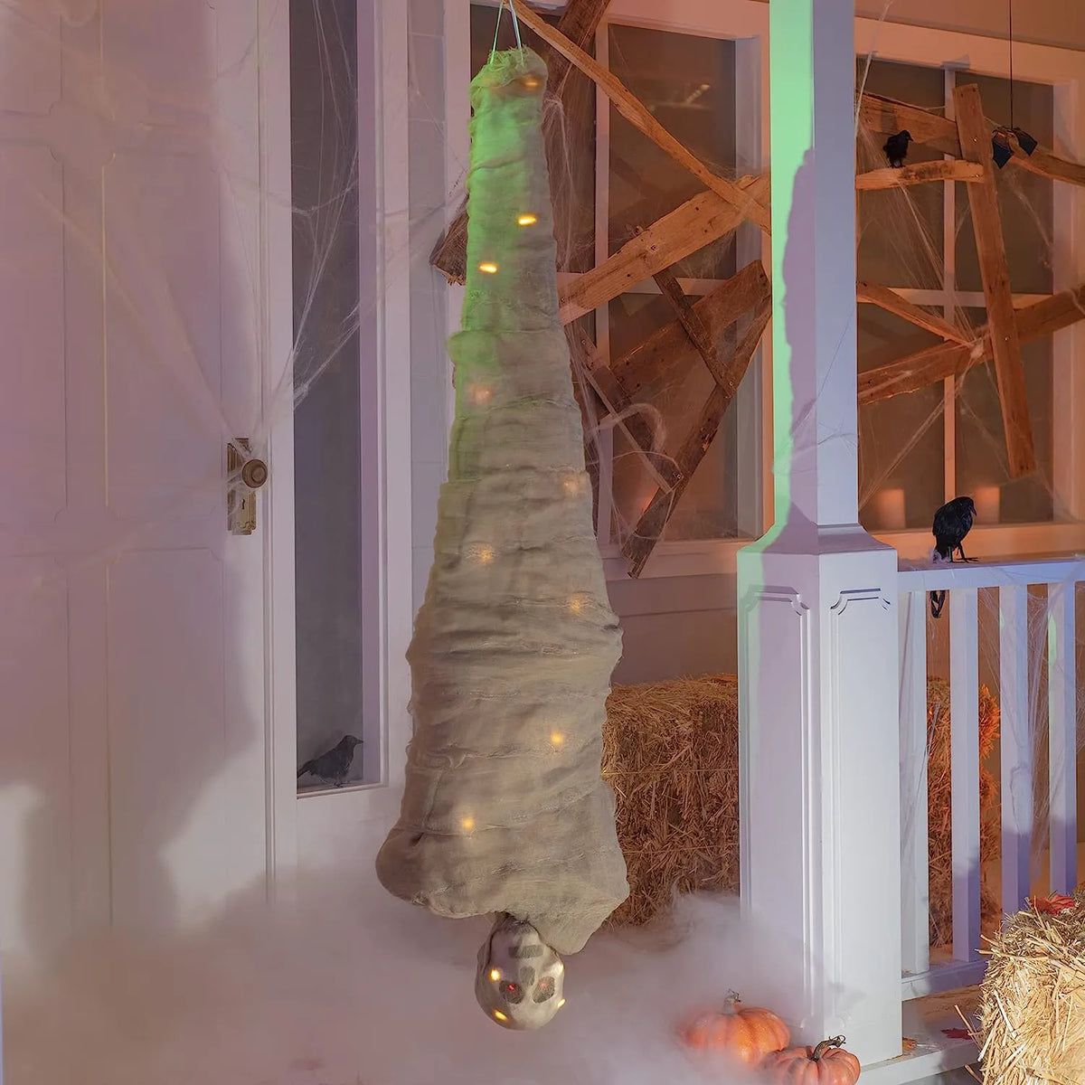 65-Inch Halloween Animated Hanging Cocoon Decoration