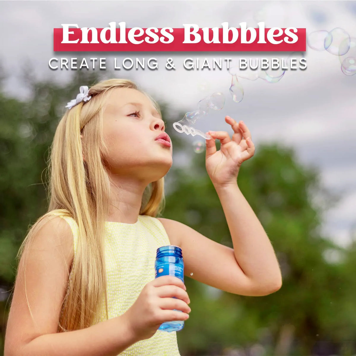 4 oz Bubble Bottles with Wand, 24 Pack