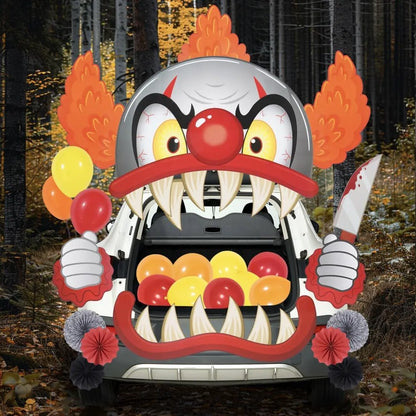 Halloween Trunk or Treat Car Decorations Kit - Clown Car Stickers