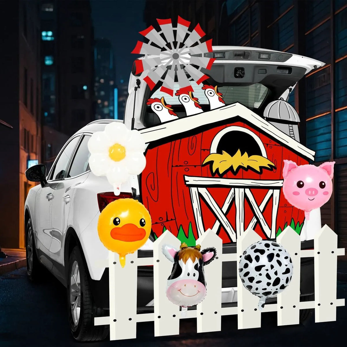 Farmhouse Halloween Trunk or Treat Car Decorations Kit