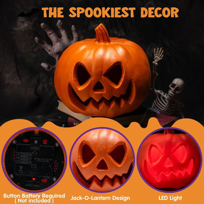 Glowing Plastic Pumpkins for Halloween Decor