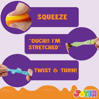 24 Glow-in-the-Dark Halloween Mochi Squishy Toys