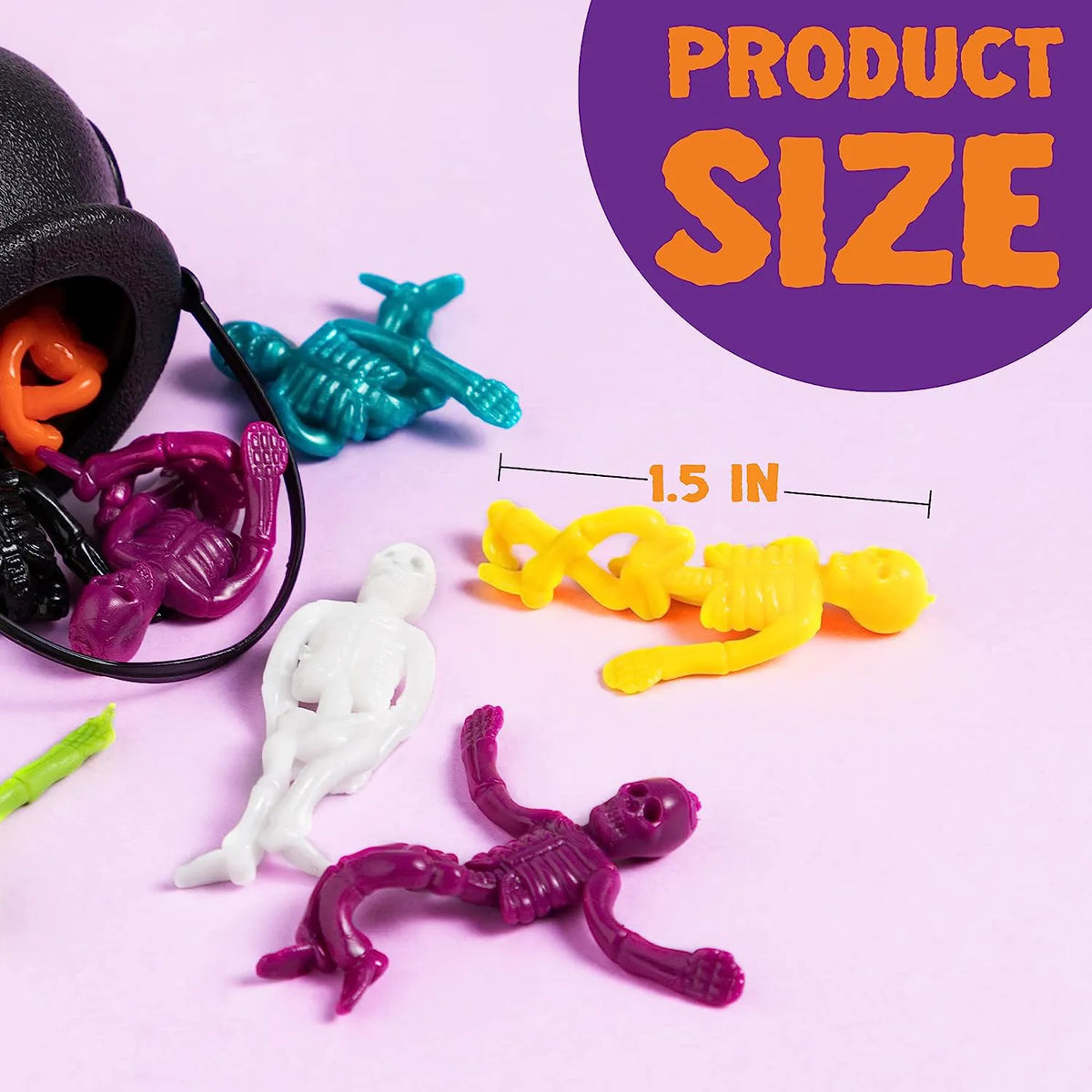 108-Pack Halloween Stretchy Skeletons