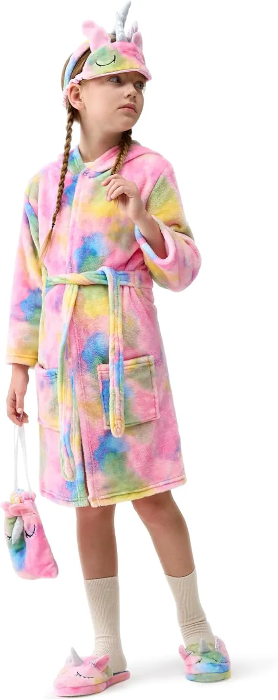 Kids Unicorn Robe & Bath Set