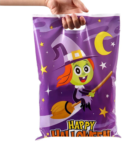 Halloween-Themed Plastic Candy Bags, 72 Count