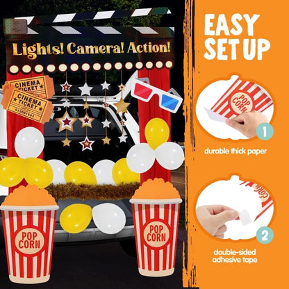 Trunk or Treat Movie Night Car Decoration Kit