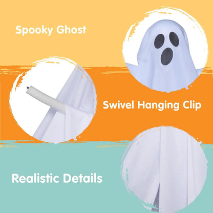 2 Packs 27.5" Halloween Hanging Ghosts Outdoor Decor