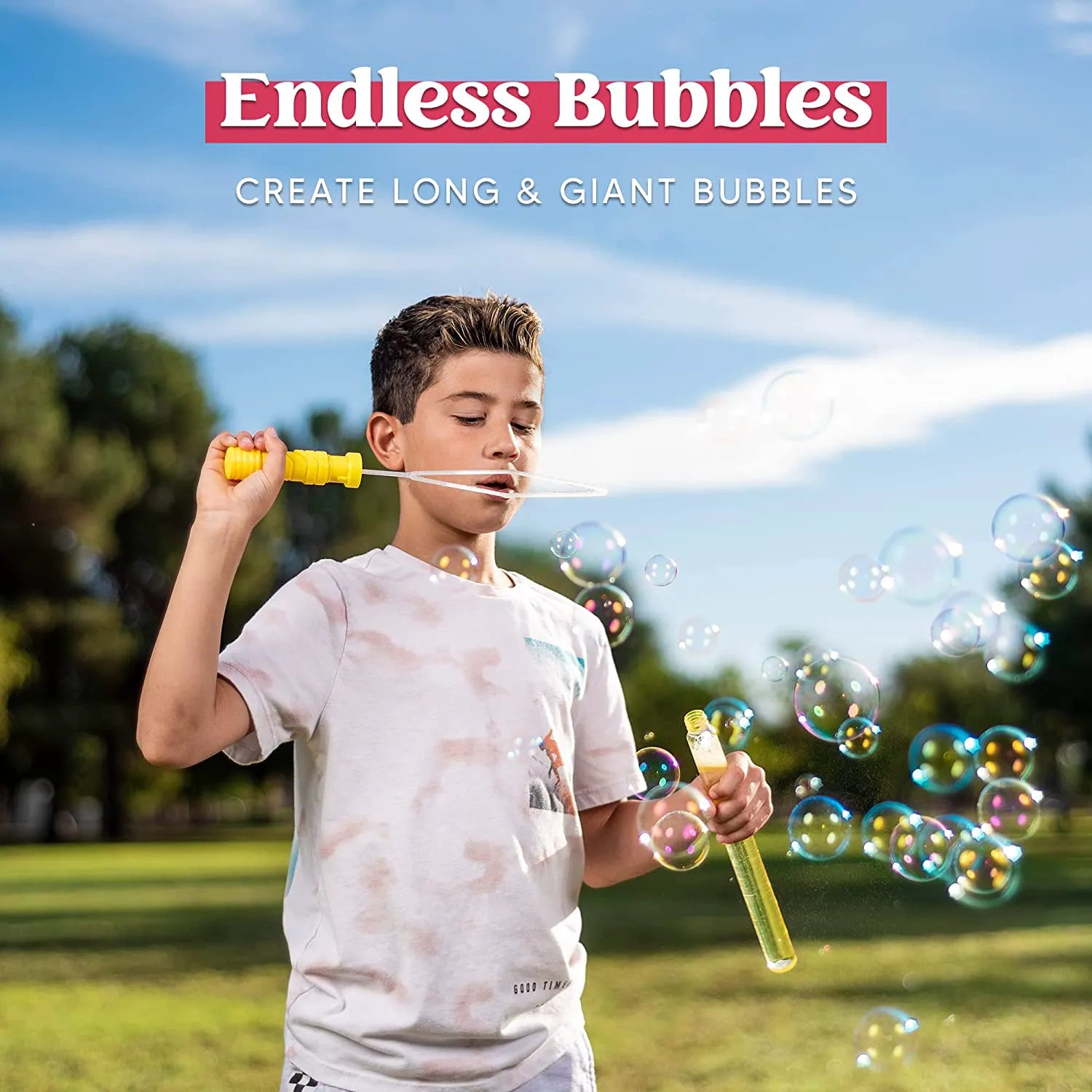 45-Piece Big Bubble Wand Set with Concentrated Bubble Solution Refills