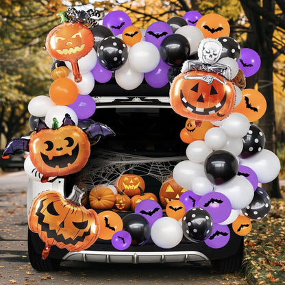 Halloween Trunk-or-Treat Car Decoration Kit with Pumpkins
