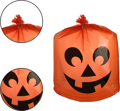 Halloween Plastic Lawn Leaf Bags, 6 Pack