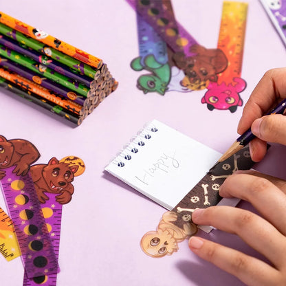 Halloween Pencil, Ruler & Notepad Set (24-Pack)