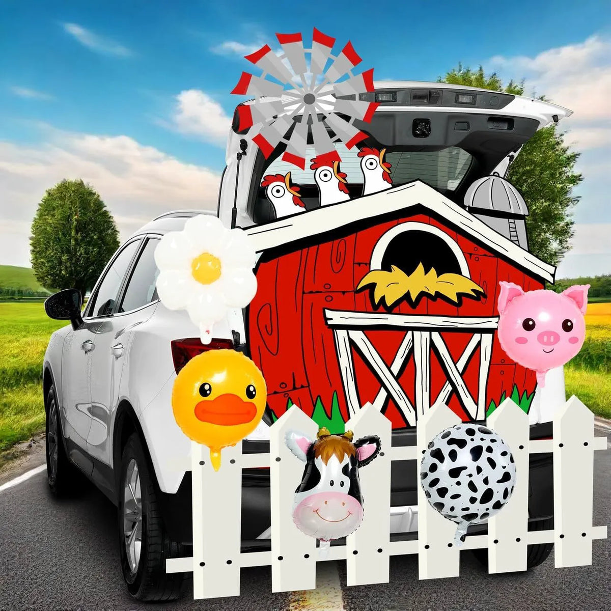 Farmhouse Halloween Trunk or Treat Car Decorations Kit
